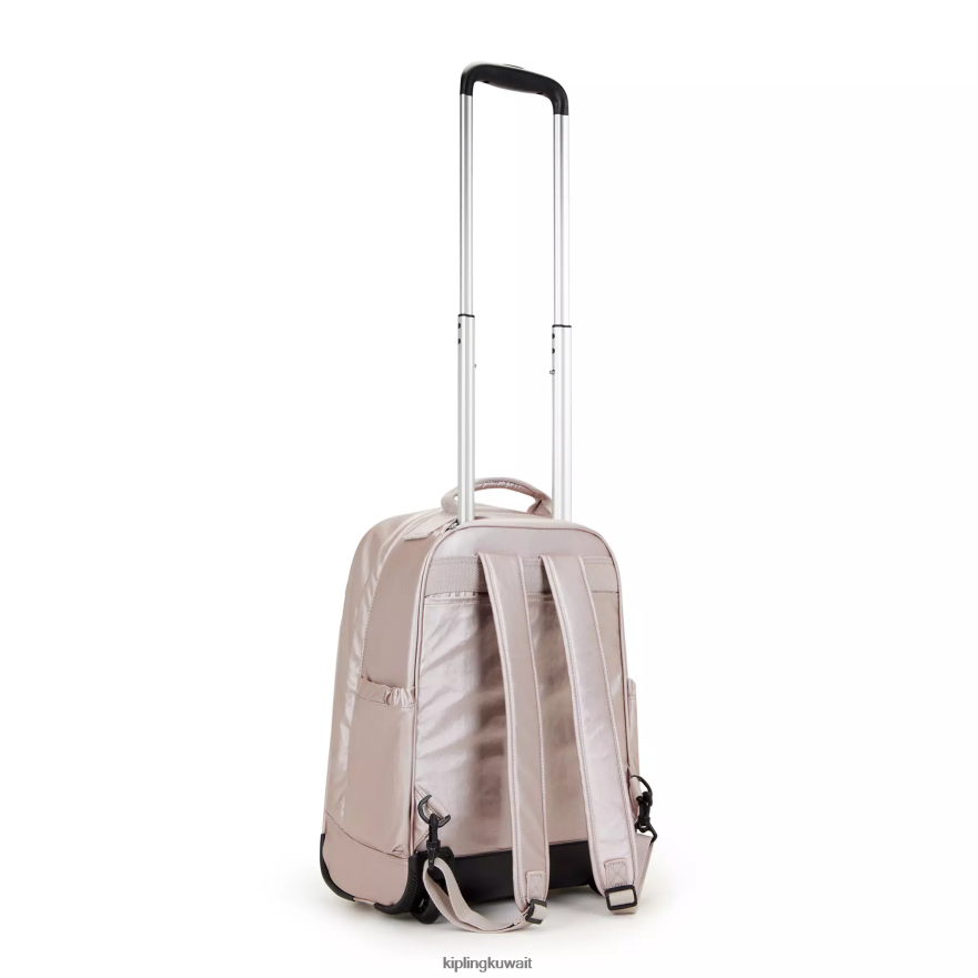 Kipling جيز حقيبة ظهر كبيرة معدنية نحيف وردة معدنية ZR2RH492 حقائب ظهر متدحرجة