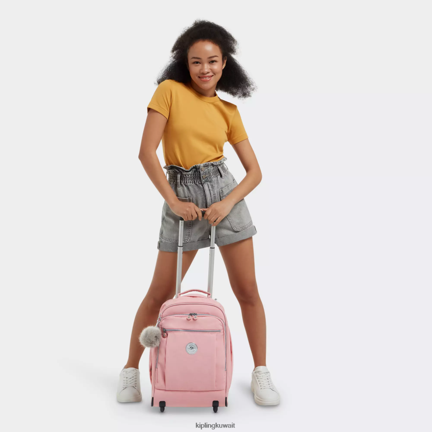 Kipling حقيبة ظهر كبيرة قابلة للطي نحيف روز الزفاف ZR2RH496 حقائب ظهر متدحرجة