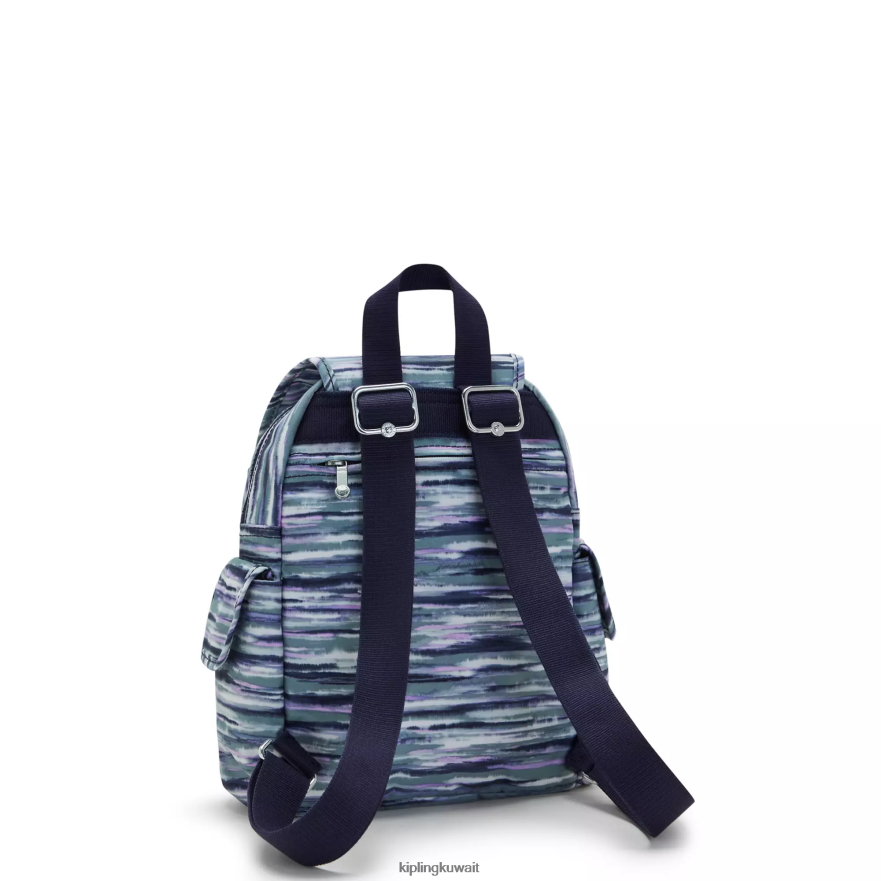 Kipling حقيبة ظهر صغيرة بطبعة سيتي باك نحيف خطوط الفرشاة ZR2RH497 أكياس صغيرة