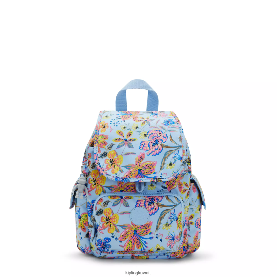 Kipling حقيبة ظهر صغيرة بطبعة سيتي باك نحيف الزهور البرية ZR2RH499 أكياس صغيرة