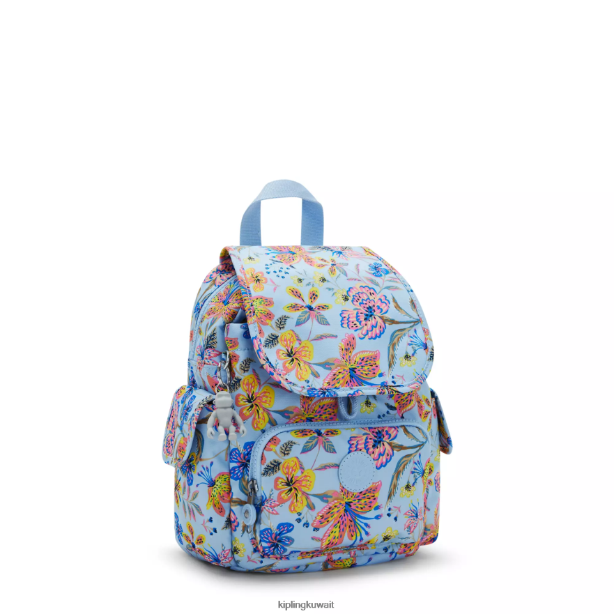 Kipling حقيبة ظهر صغيرة بطبعة سيتي باك نحيف الزهور البرية ZR2RH499 أكياس صغيرة