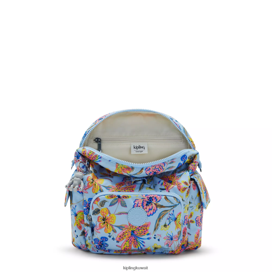 Kipling حقيبة ظهر صغيرة بطبعة سيتي باك نحيف الزهور البرية ZR2RH499 أكياس صغيرة