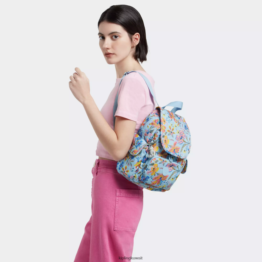 Kipling حقيبة ظهر صغيرة بطبعة سيتي باك نحيف الزهور البرية ZR2RH499 أكياس صغيرة