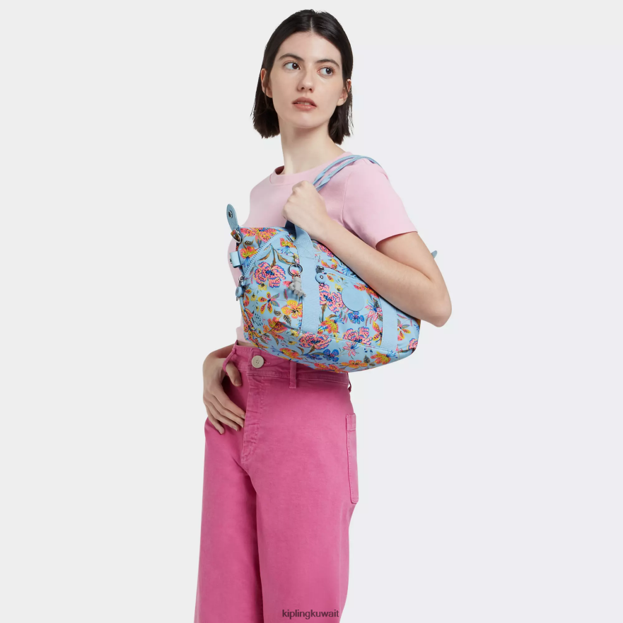 Kipling حقيبة كتف فن ميني مطبوعة نحيف الزهور البرية ZR2RH4 حقائب الكتف