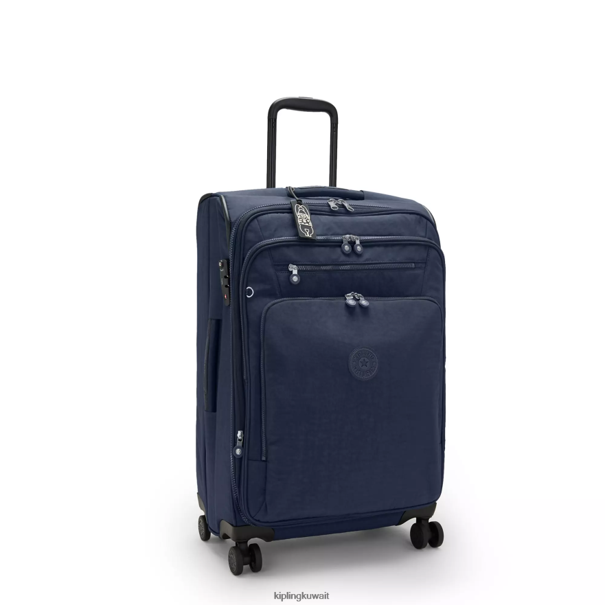 Kipling حقيبة يوري سبين متوسطة الحجم بأربع عجلات نحيف بلو بلو ZR2RH522 الأمتعة المتداول