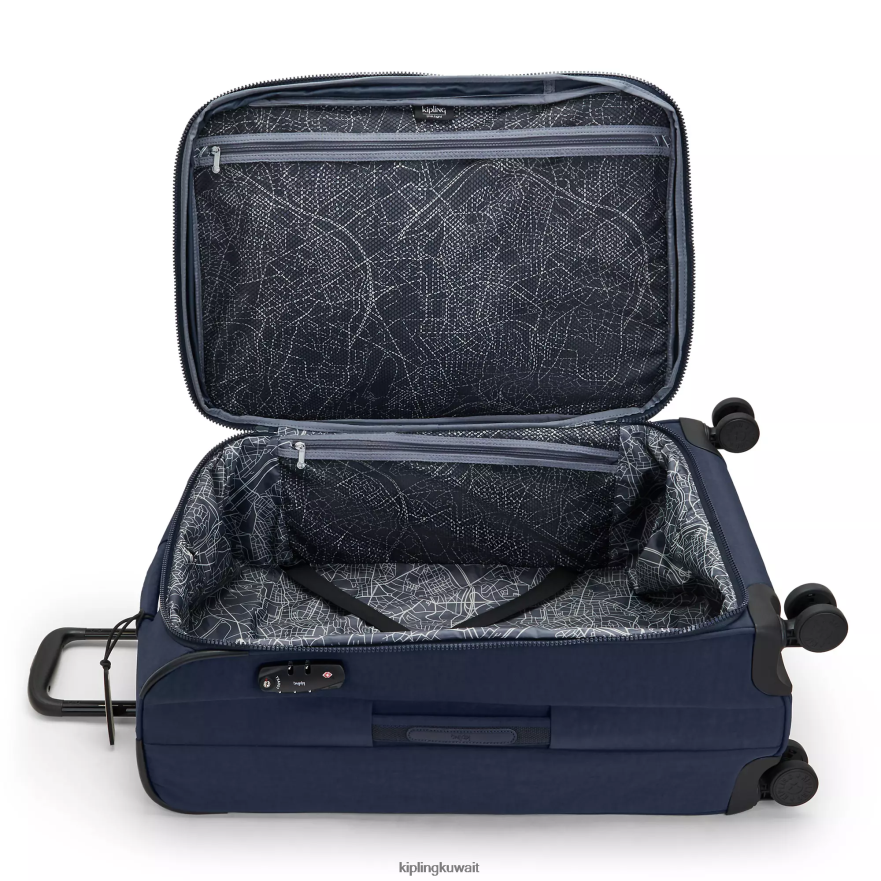 Kipling حقيبة يوري سبين متوسطة الحجم بأربع عجلات نحيف بلو بلو ZR2RH522 الأمتعة المتداول
