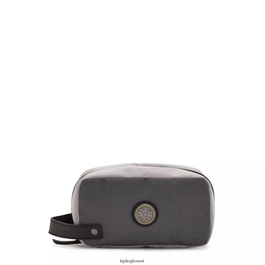 Kipling حقيبة أدوات الزينة رياض نحيف الثنائي الرمادي الأسود ZR2RH525 الحقائب
