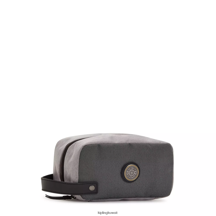 Kipling حقيبة أدوات الزينة رياض نحيف الثنائي الرمادي الأسود ZR2RH525 الحقائب