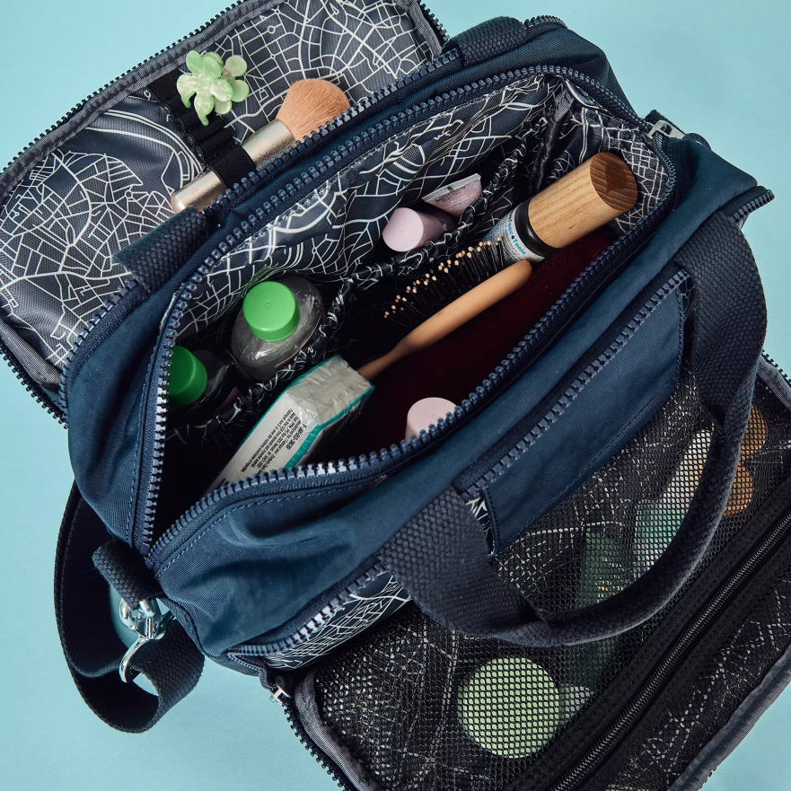 Kipling حقيبة أدوات الزينة شاطئ النخيل نحيف بلو بلو ZR2RH545 الحقائب