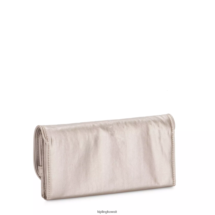 Kipling محفظة موني لاند المعدنية المفاجئة نحيف توهج معدني ZR2RH550 محافظ ومعصم