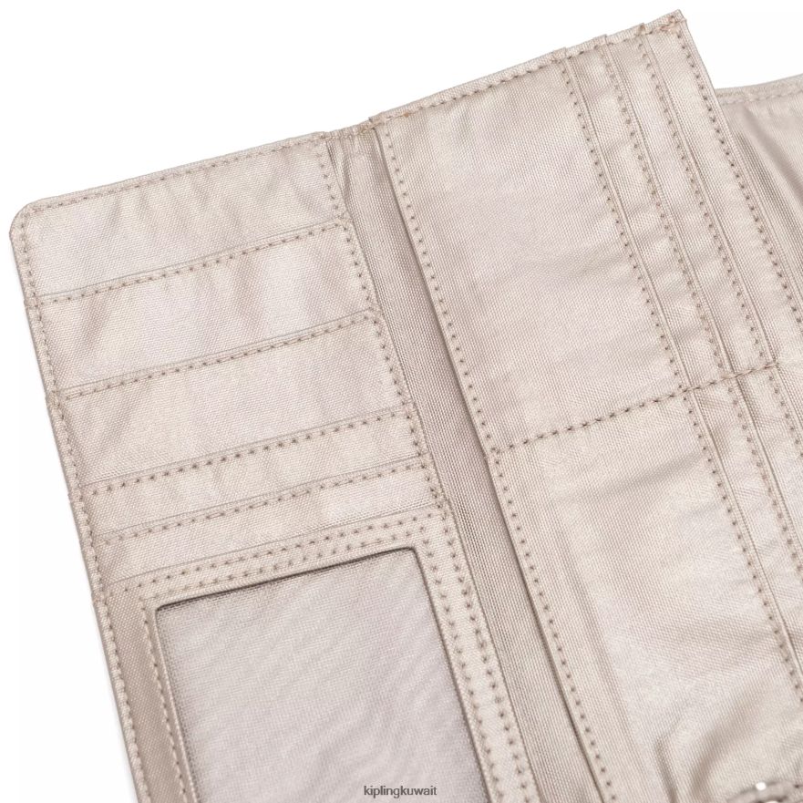 Kipling محفظة موني لاند المعدنية المفاجئة نحيف توهج معدني ZR2RH550 محافظ ومعصم