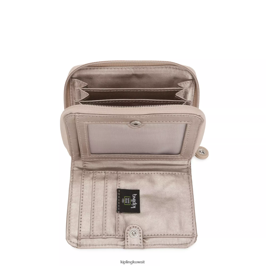 Kipling محفظة نقود صغيرة معدنية نحيف توهج معدني ZR2RH552 محافظ ومعصم