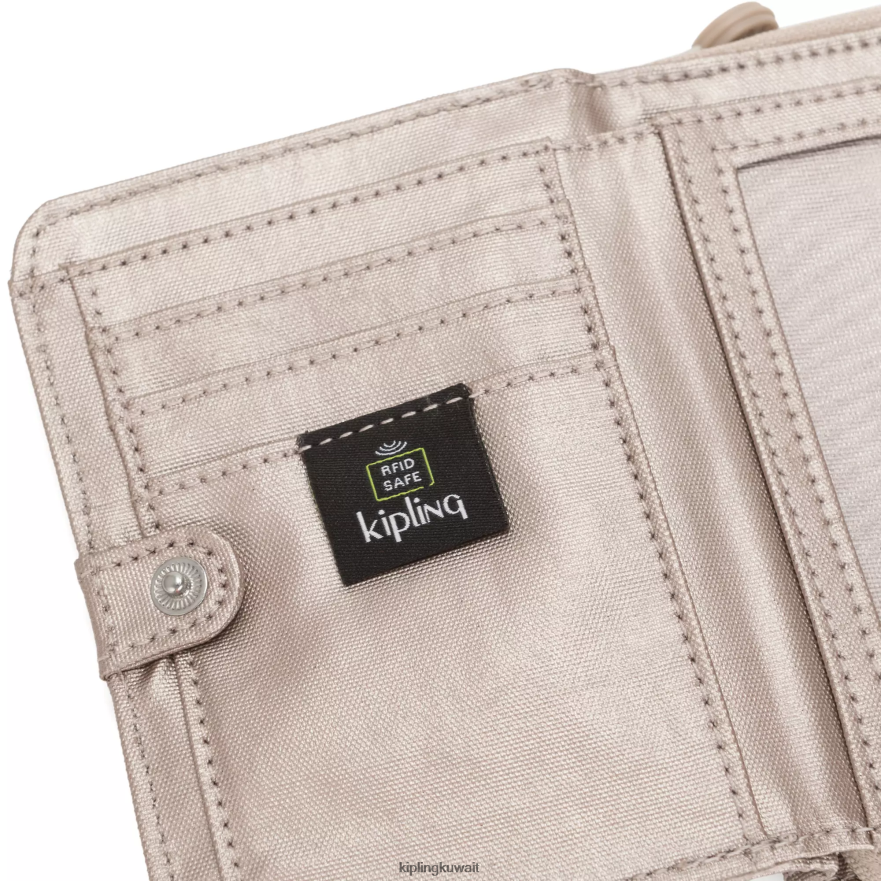 Kipling محفظة نقود صغيرة معدنية نحيف توهج معدني ZR2RH552 محافظ ومعصم