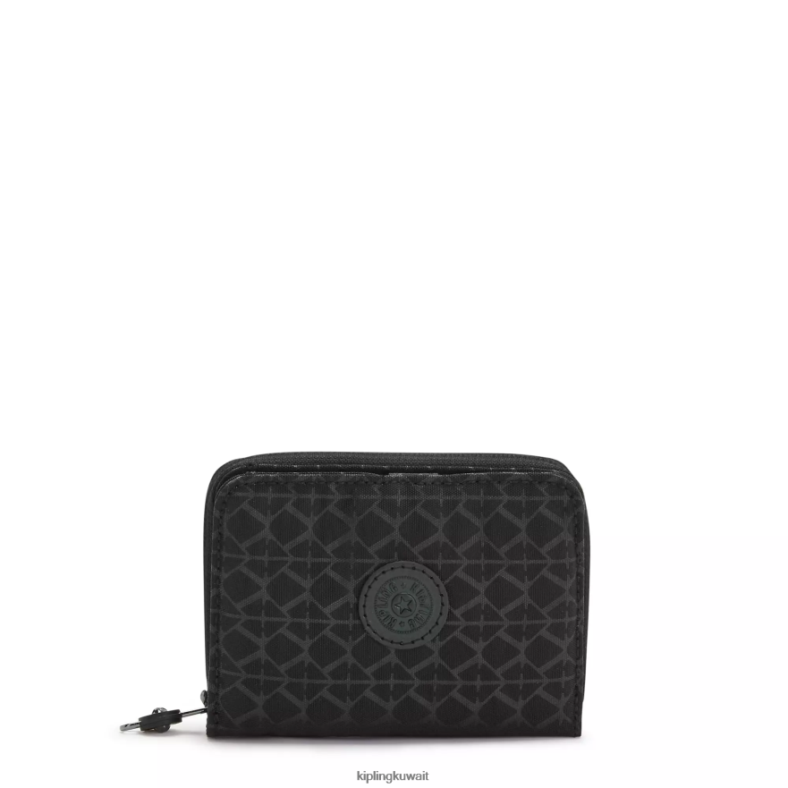 Kipling محفظة نقود صغيرة مطبوعة نحيف أسود ZR2RH555 محافظ ومعصم