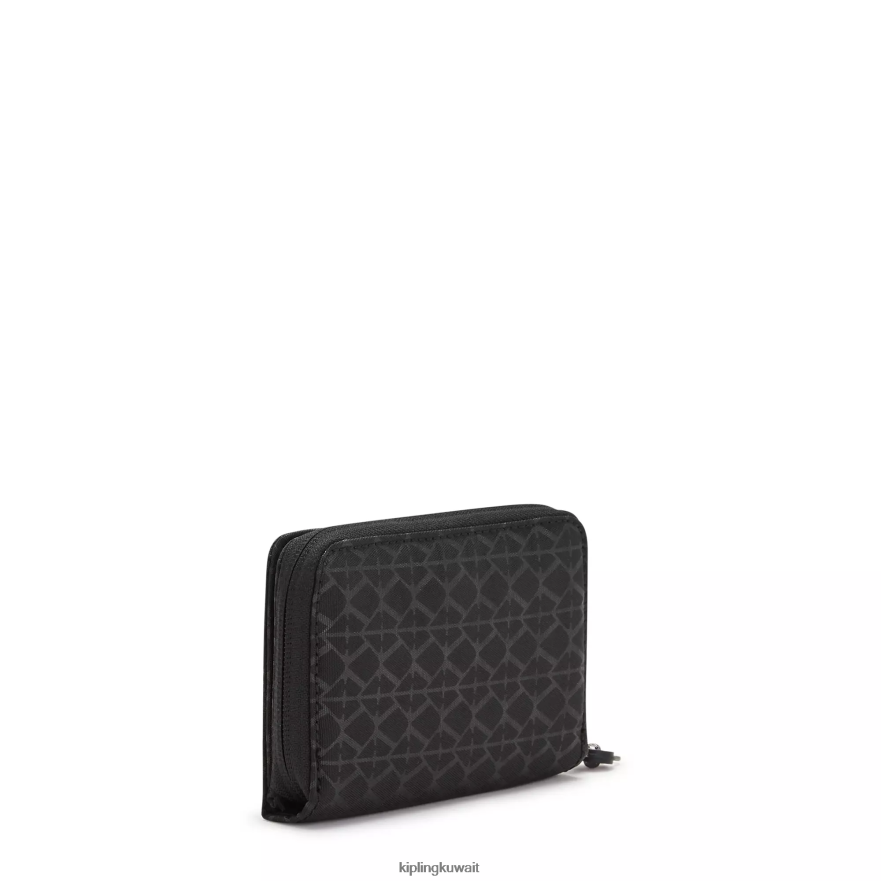 Kipling محفظة نقود صغيرة مطبوعة نحيف أسود ZR2RH555 محافظ ومعصم