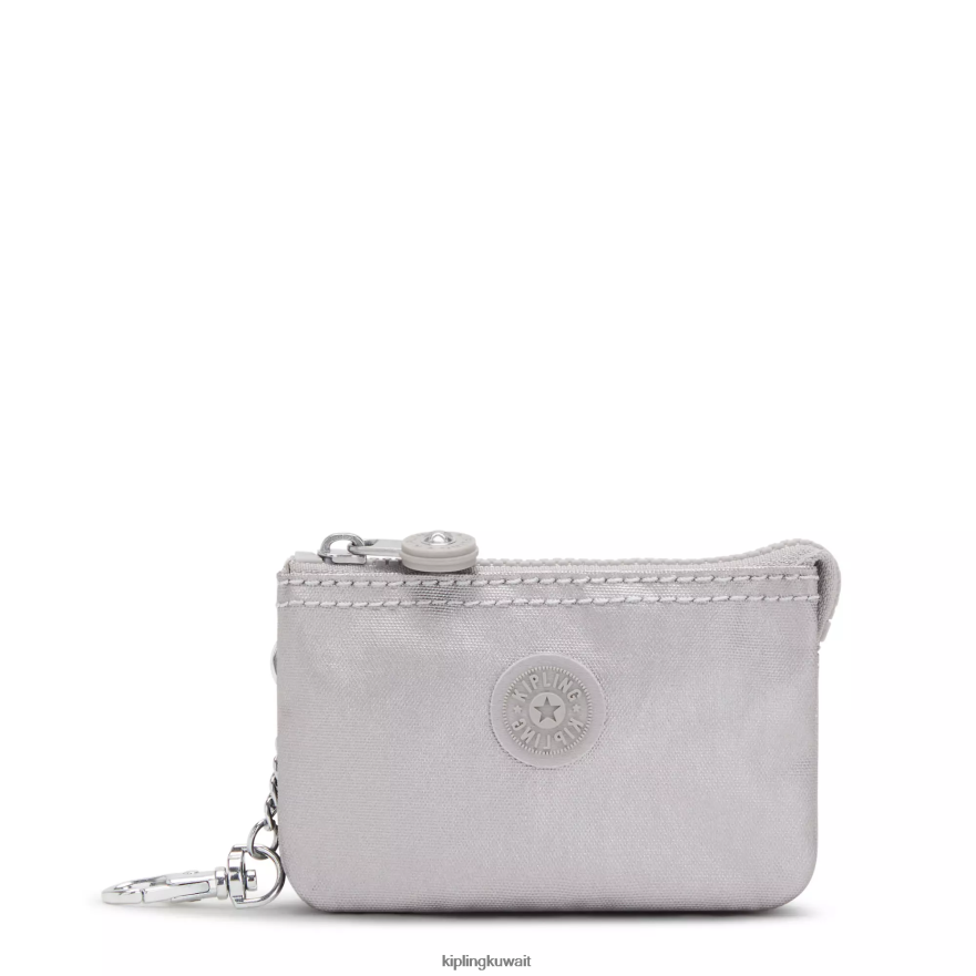 Kipling الإبداع مصغرة الحقيبة سلسلة المفاتيح المعدنية نحيف فضي لامع ZR2RH609 سلاسل المفاتيح