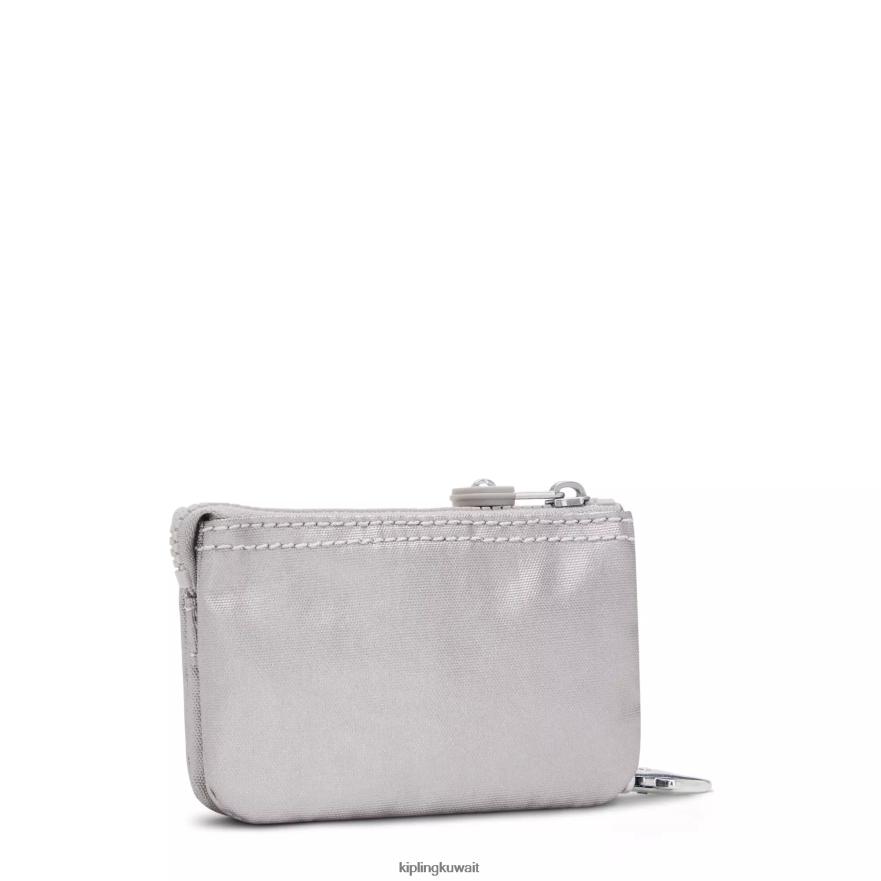 Kipling الإبداع مصغرة الحقيبة سلسلة المفاتيح المعدنية نحيف فضي لامع ZR2RH609 سلاسل المفاتيح