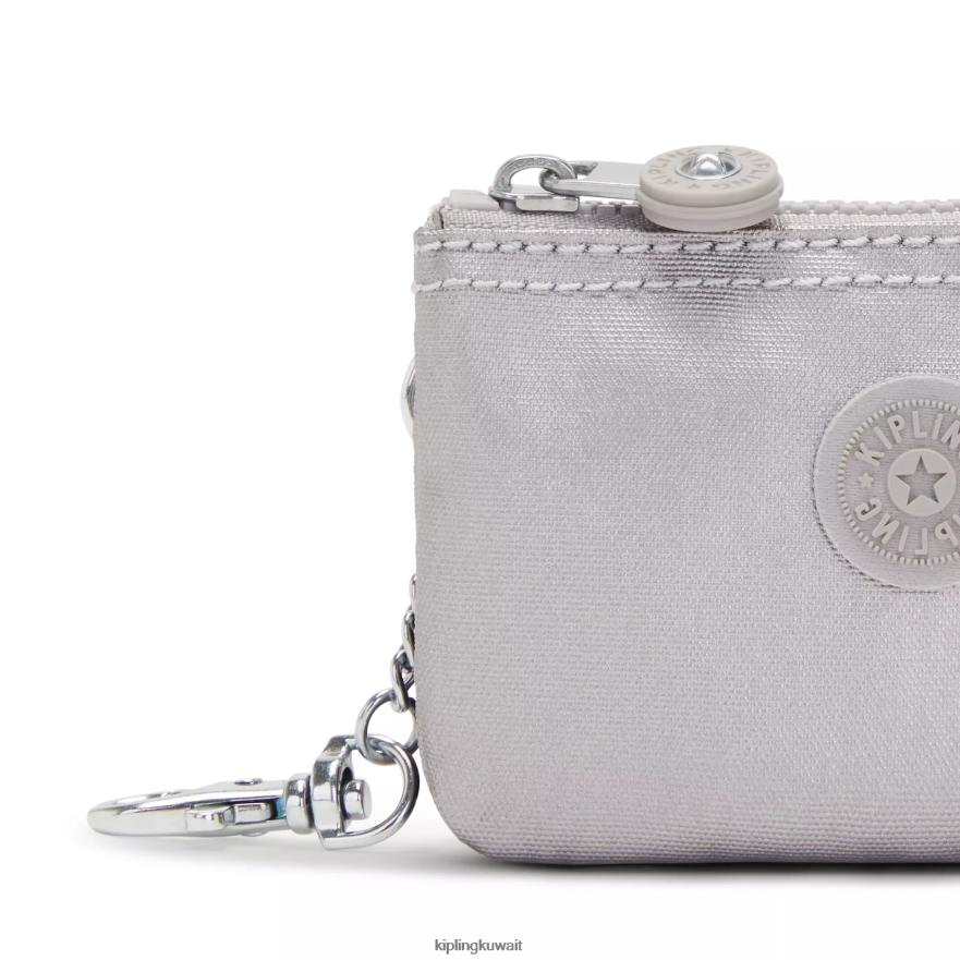 Kipling الإبداع مصغرة الحقيبة سلسلة المفاتيح المعدنية نحيف فضي لامع ZR2RH609 سلاسل المفاتيح