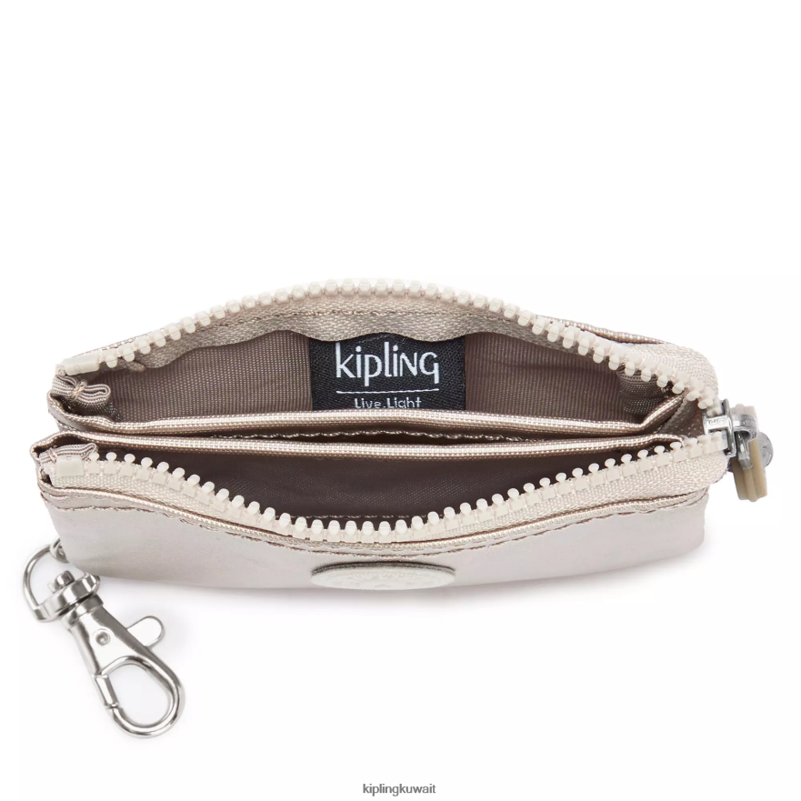 Kipling الإبداع مصغرة الحقيبة سلسلة المفاتيح المعدنية نحيف توهج معدني ZR2RH611 سلاسل المفاتيح