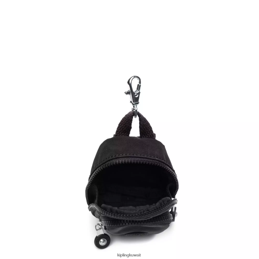Kipling ميدالية مفاتيح صغيرة من سيول نحيف أسود قاتم ZR2RH616 سلاسل المفاتيح