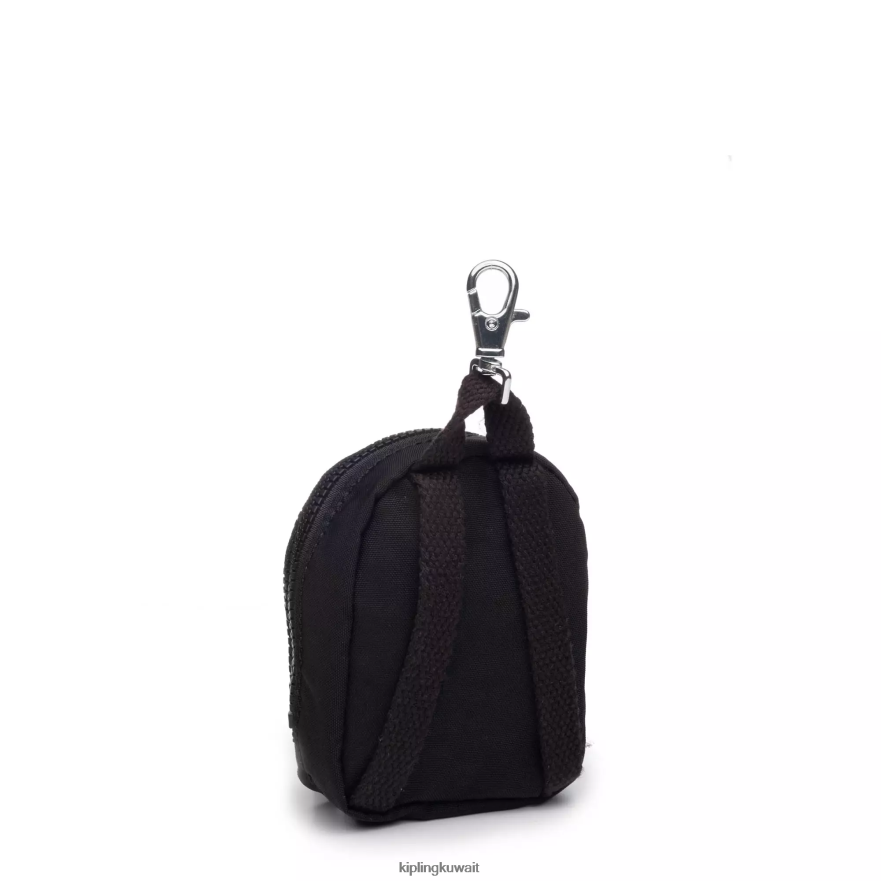 Kipling ميدالية مفاتيح صغيرة من سيول نحيف أسود قاتم ZR2RH616 سلاسل المفاتيح