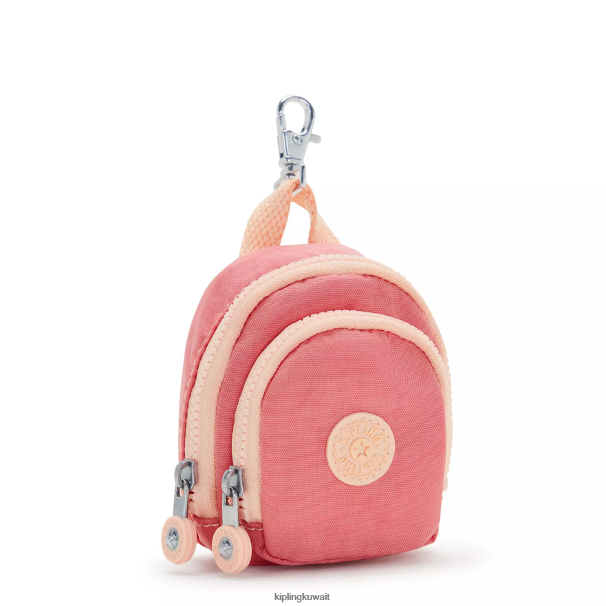 Kipling ميدالية مفاتيح صغيرة من سيول نحيف الفرح الوردي ZR2RH618 سلاسل المفاتيح