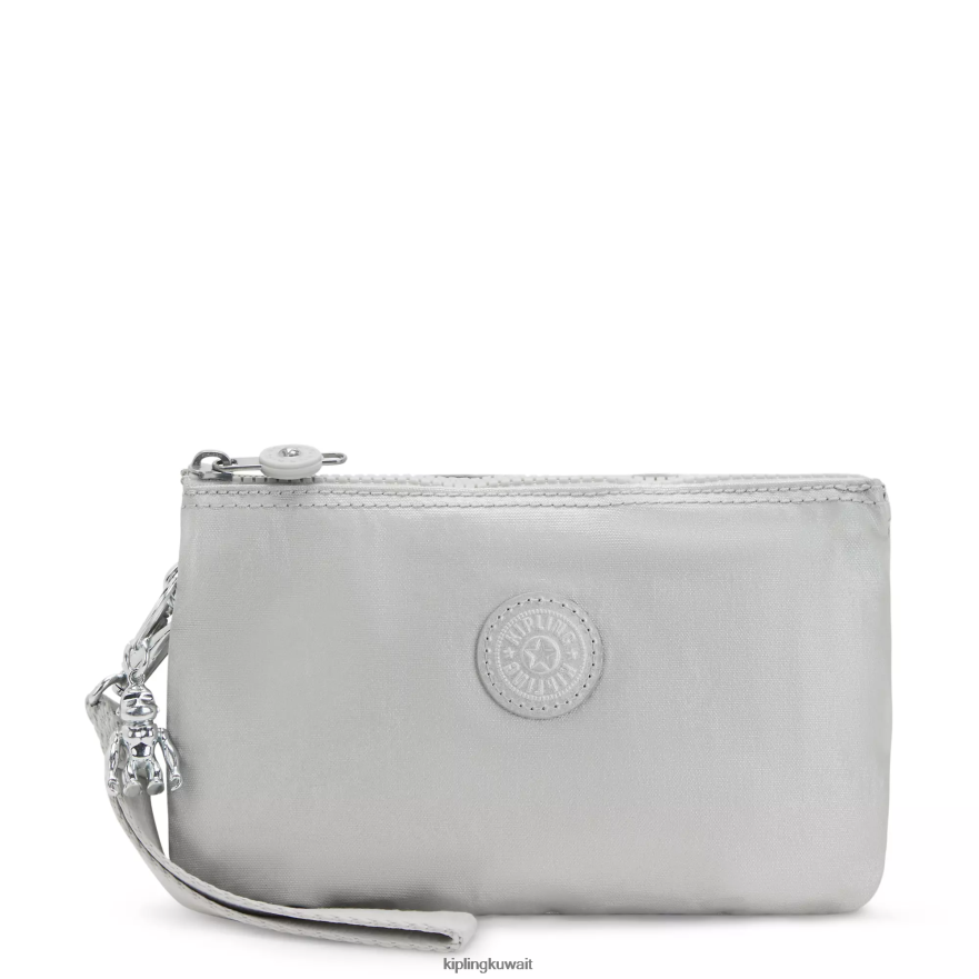 Kipling إبداع معدني كبير جدًا نحيف لامع لامع ZR2RH662 محافظ ومعصم