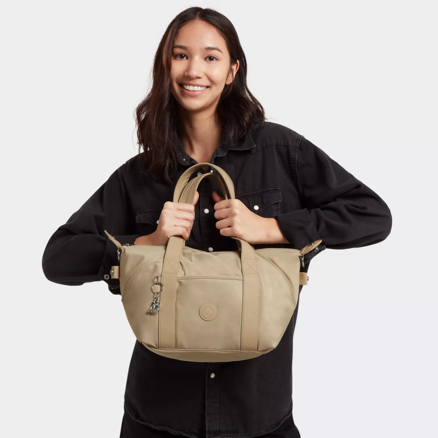 Kipling حقيبة كتف فنية صغيرة نحيف البيج الطبيعي ZR2RH67 حقائب الكتف