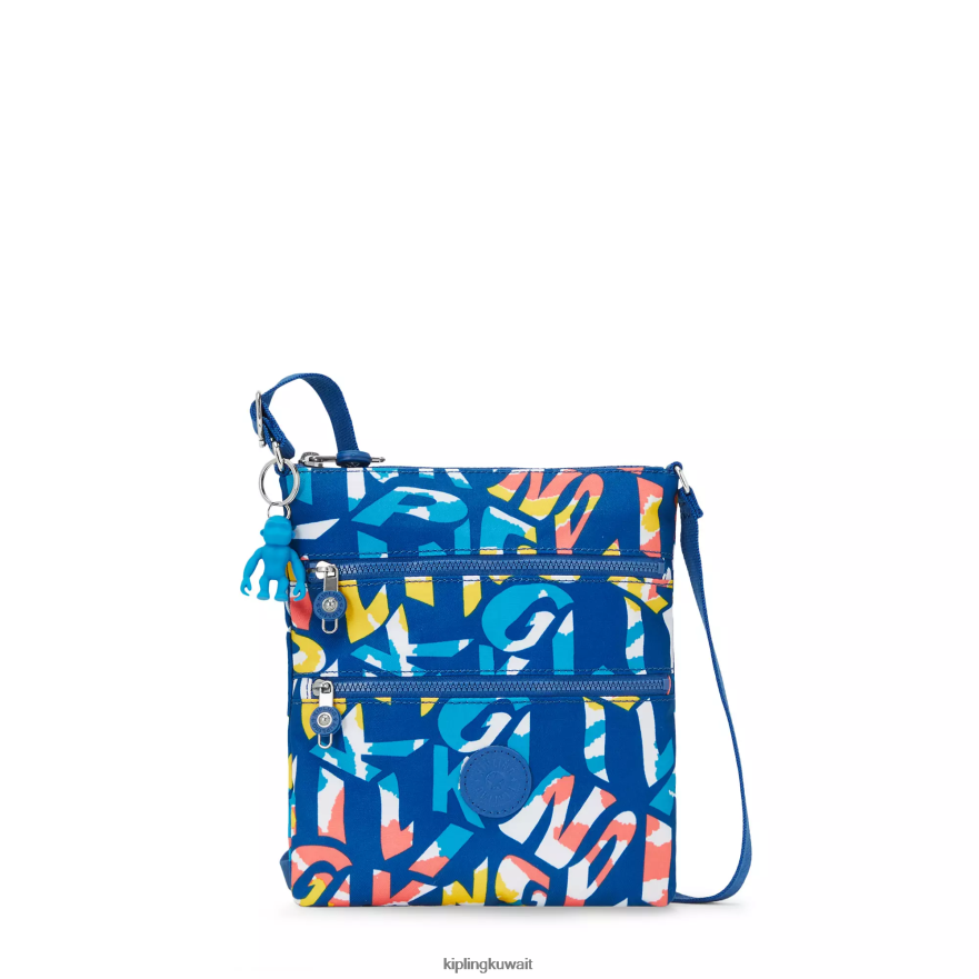 Kipling حقيبة كروس صغيرة بطبعات كيكو نحيف نيون ZR2RH7 أكياس صغيرة