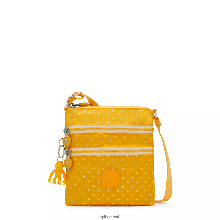 Kipling حقيبة صغيرة مطبوعة صغيرة ألفار نحيف لينة نقطة صفراء ZR2RH72 أكياس صغيرة