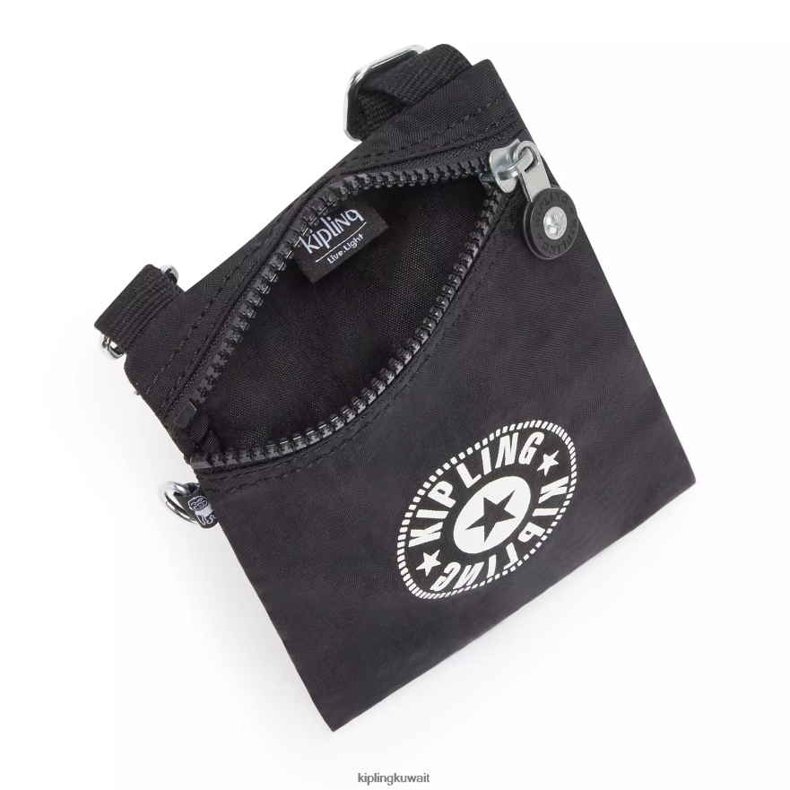 Kipling عافية لايت حقيبة كروس صغيرة نحيف بلاك لايت ZR2RH79 حقائب كروسبودي