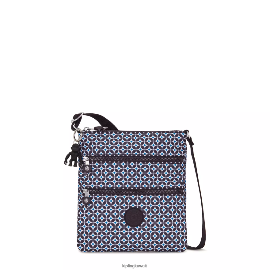 Kipling حقيبة كروس صغيرة بطبعات كيكو نحيف بلاط مسود ZR2RH8 أكياس صغيرة