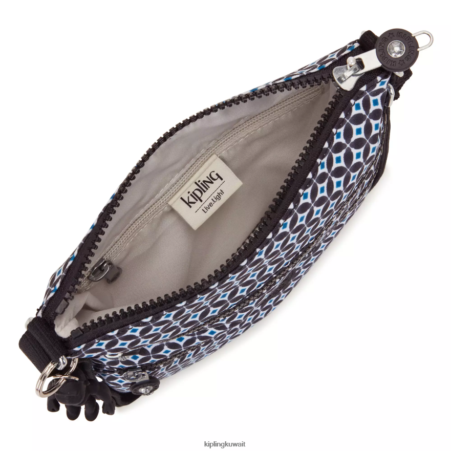 Kipling حقيبة كروس صغيرة بطبعات كيكو نحيف بلاط مسود ZR2RH8 أكياس صغيرة