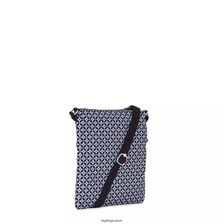 Kipling حقيبة كروس صغيرة بطبعات كيكو نحيف بلاط مسود ZR2RH8 أكياس صغيرة