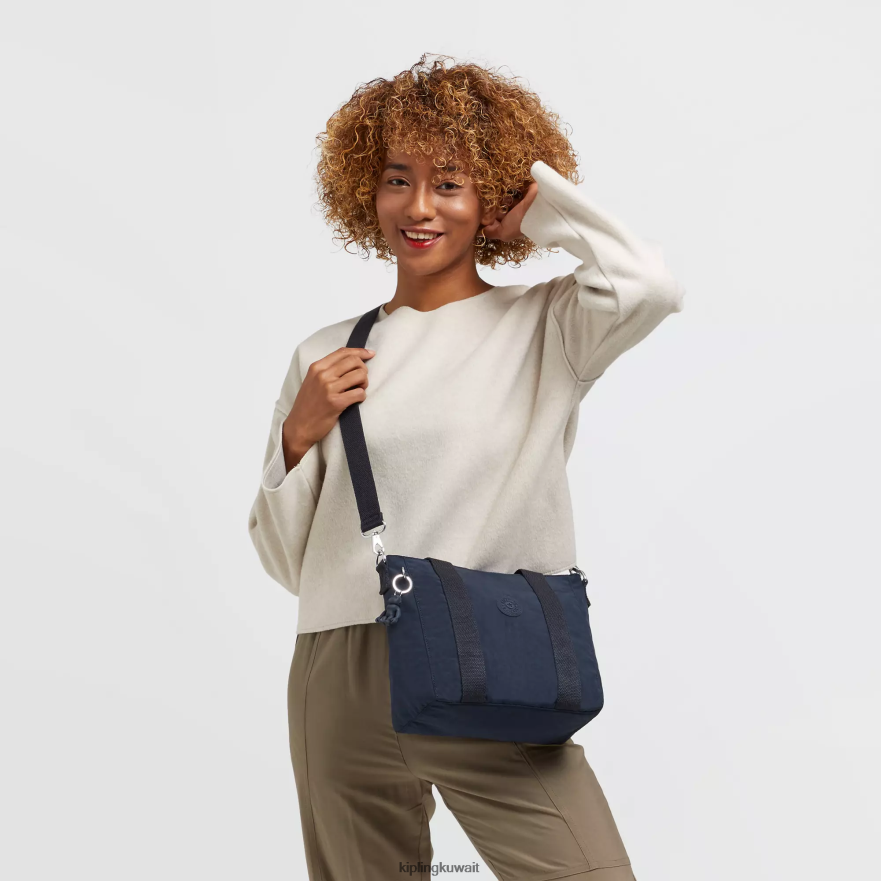 Kipling حقيبة عملية صغيرة asseni نحيف بلو بلو ZR2RH107 حمل الحقائب
