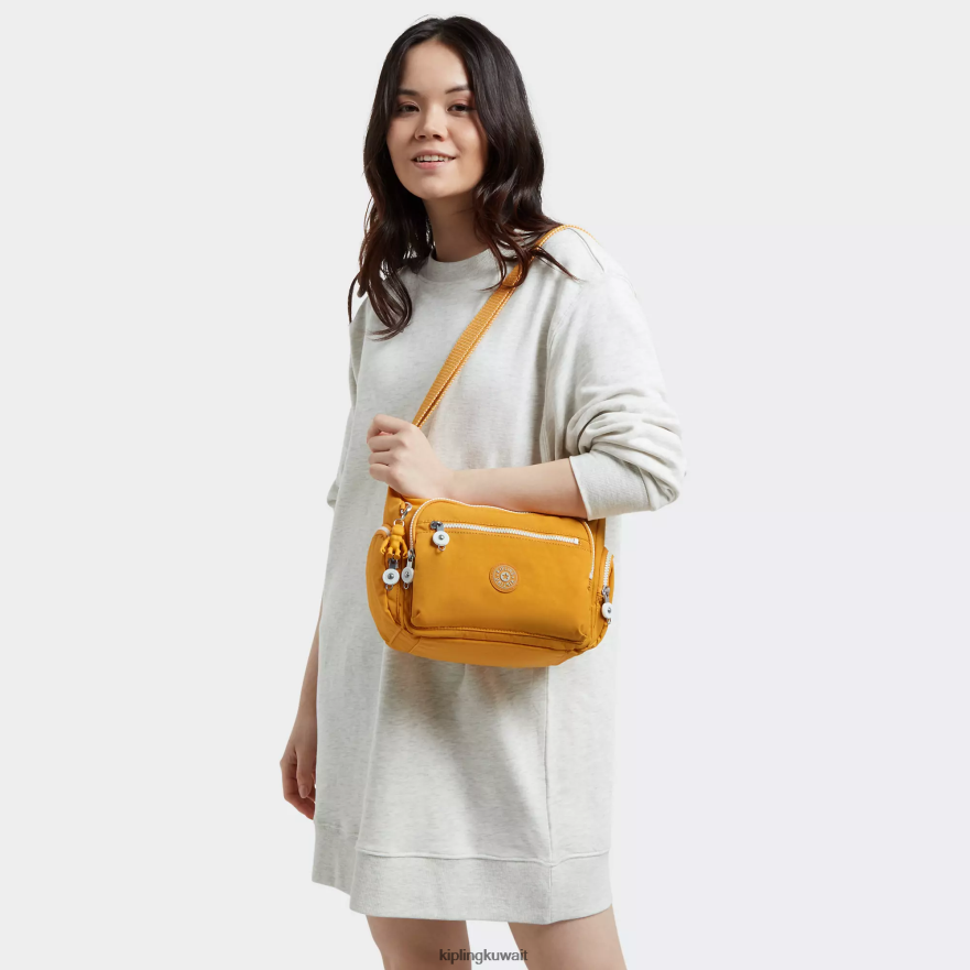 Kipling حقيبة كروس صغيرة من gabbie نحيف أصفر سريع ZR2RH159 حقائب كروسبودي
