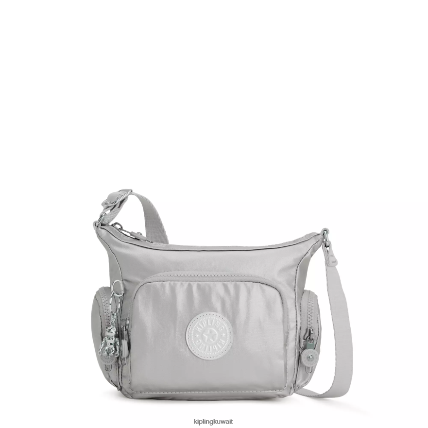 Kipling حقيبة كروس صغيرة معدنية من gabbie نحيف لامع لامع ZR2RH202 حقائب كروسبودي