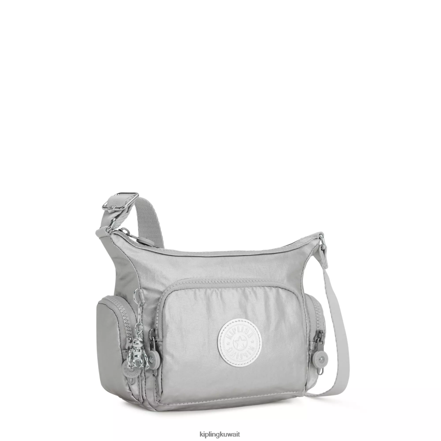 Kipling حقيبة كروس صغيرة معدنية من gabbie نحيف لامع لامع ZR2RH202 حقائب كروسبودي
