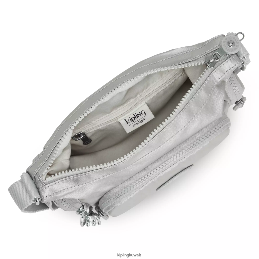 Kipling حقيبة كروس صغيرة معدنية من gabbie نحيف لامع لامع ZR2RH202 حقائب كروسبودي