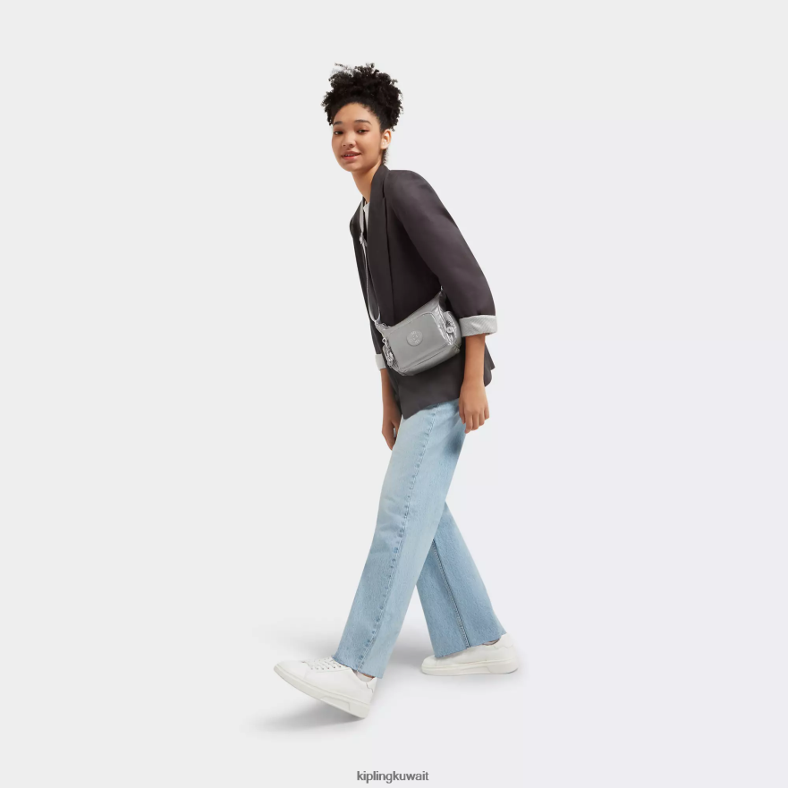 Kipling حقيبة كروس صغيرة معدنية من gabbie نحيف لامع لامع ZR2RH202 حقائب كروسبودي