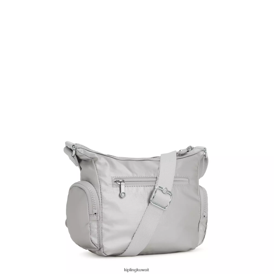 Kipling حقيبة كروس صغيرة معدنية من gabbie نحيف لامع لامع ZR2RH202 حقائب كروسبودي