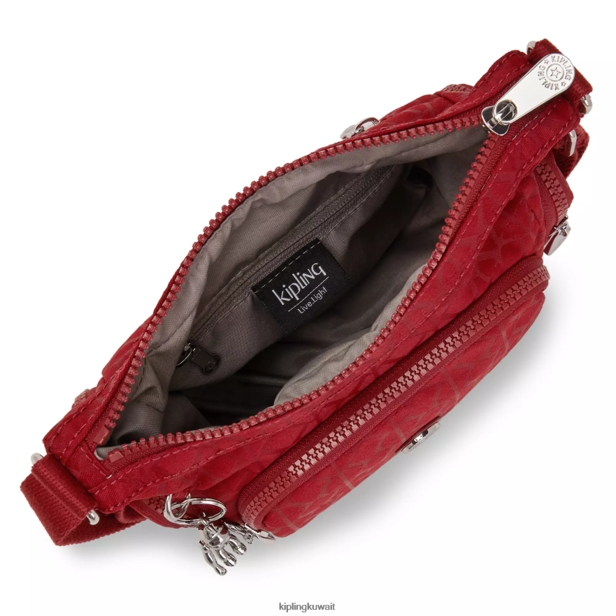 Kipling حقيبة كروس صغيرة من gabbie نحيف التوقيع الأحمر ZR2RH73 حقائب كروسبودي