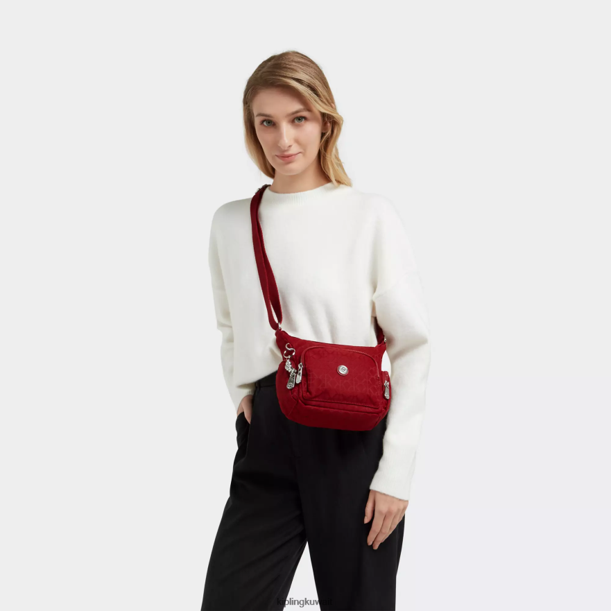 Kipling حقيبة كروس صغيرة من gabbie نحيف التوقيع الأحمر ZR2RH73 حقائب كروسبودي
