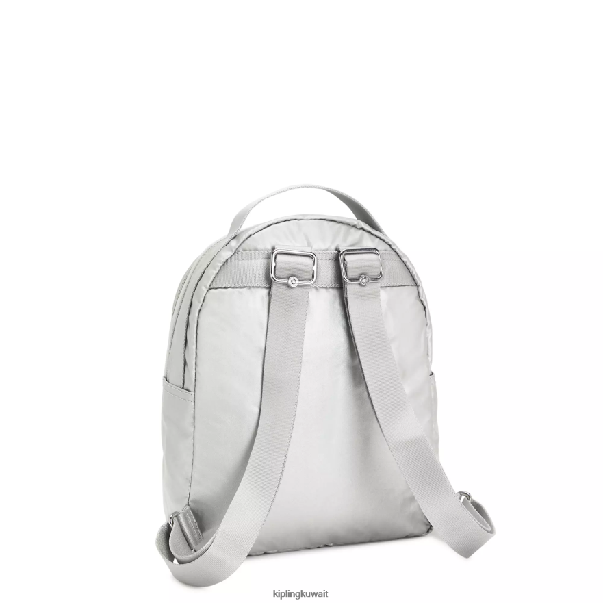 Kipling حقيبة ظهر معدنية kae نحيف لامع لامع ZR2RH385 حقائب ظهر صغيرة