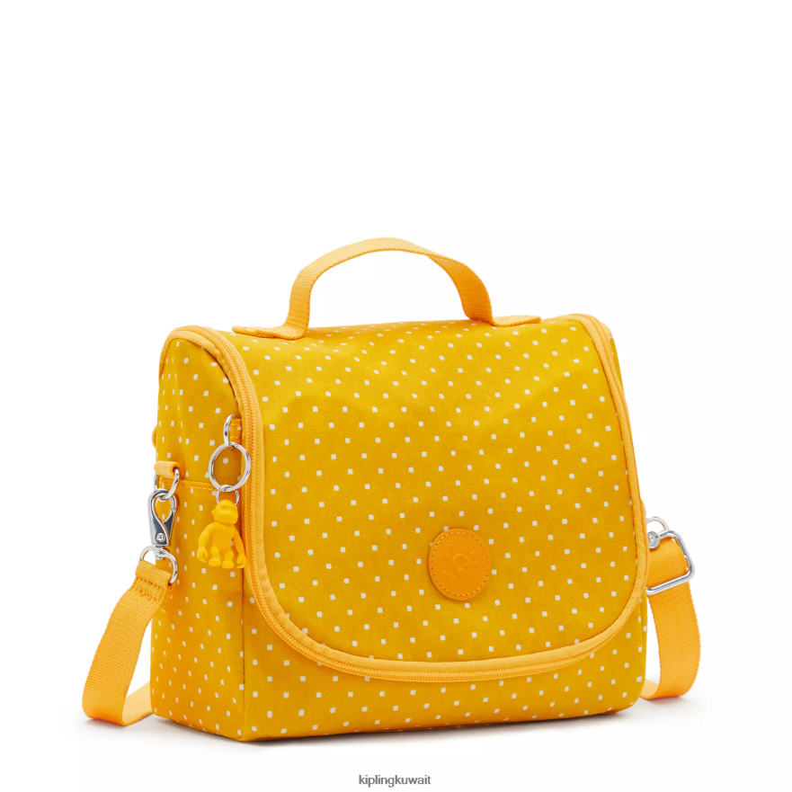 Kipling حقيبة غداء مطبوعة جديدة kichirou نحيف لينة نقطة صفراء ZR2RH637 أكياس الغداء