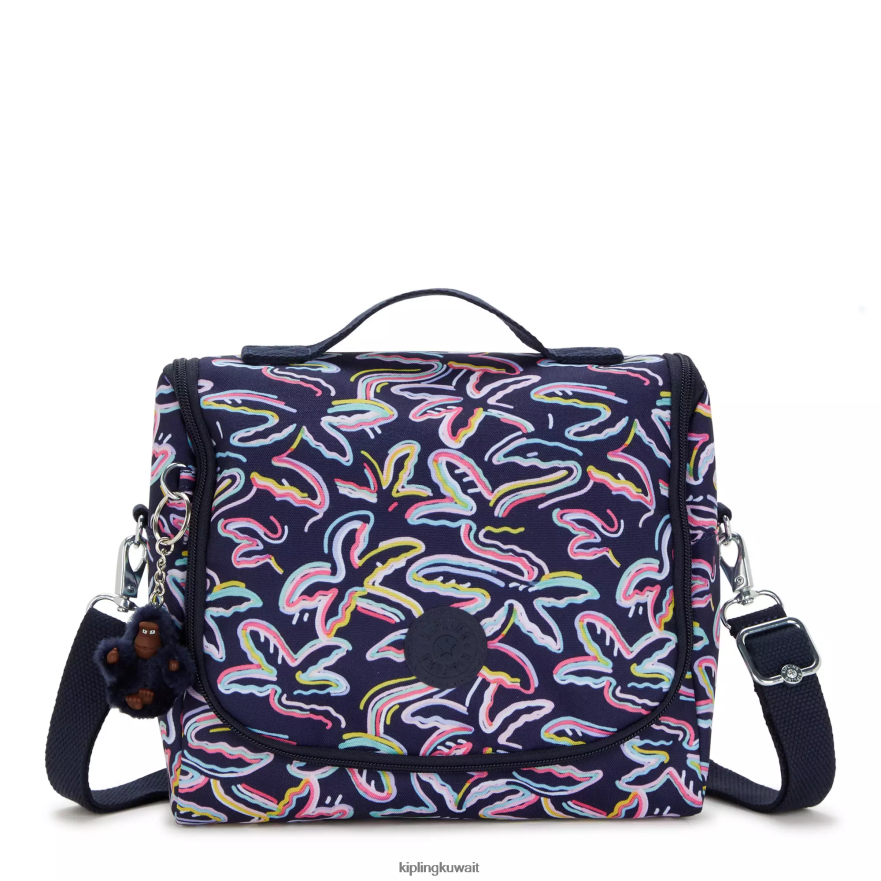 Kipling حقيبة غداء مطبوعة جديدة kichirou نحيف طباعة العيد النخيل ZR2RH639 أكياس الغداء