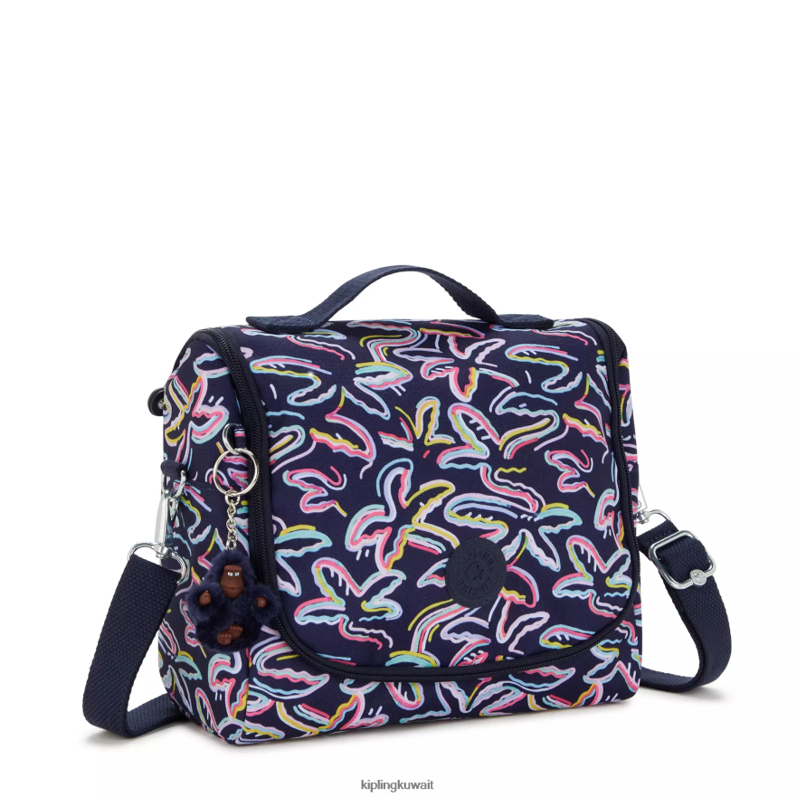 Kipling حقيبة غداء مطبوعة جديدة kichirou نحيف طباعة العيد النخيل ZR2RH639 أكياس الغداء