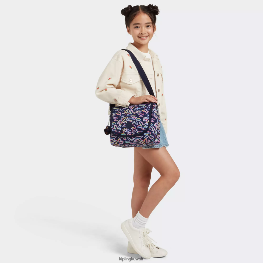 Kipling حقيبة غداء مطبوعة جديدة kichirou نحيف طباعة العيد النخيل ZR2RH639 أكياس الغداء