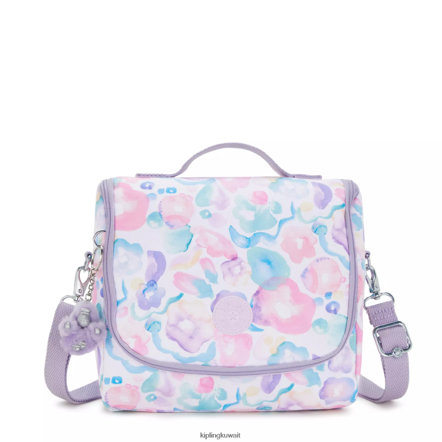 Kipling حقيبة غداء مطبوعة جديدة kichirou نحيف زهور أكوا ZR2RH642 أكياس الغداء