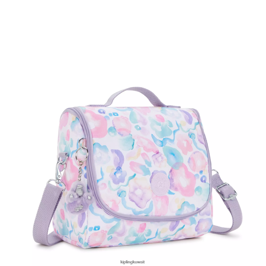 Kipling حقيبة غداء مطبوعة جديدة kichirou نحيف زهور أكوا ZR2RH642 أكياس الغداء